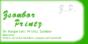 zsombor printz business card